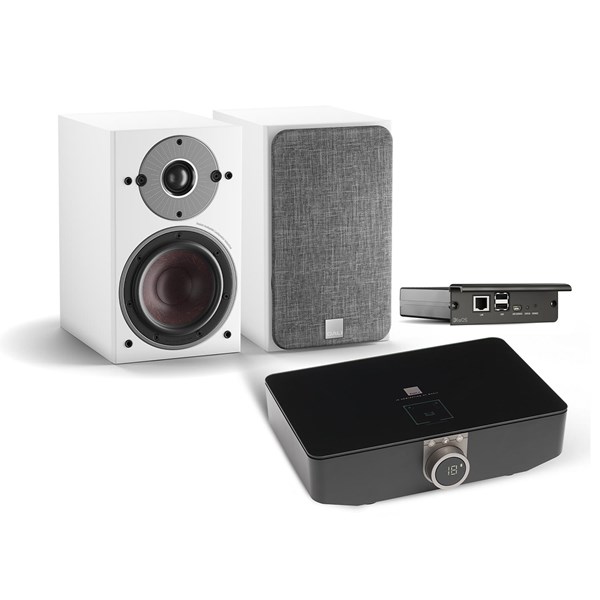 DALI Oberon 1C + Soundhub + BluOS Aktivt høyttalersystem