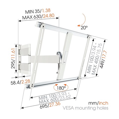 Vogel's THIN 545 TV-feste
