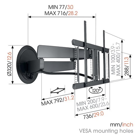 Vogel's TVM 7675 Muurbeugel voor TV