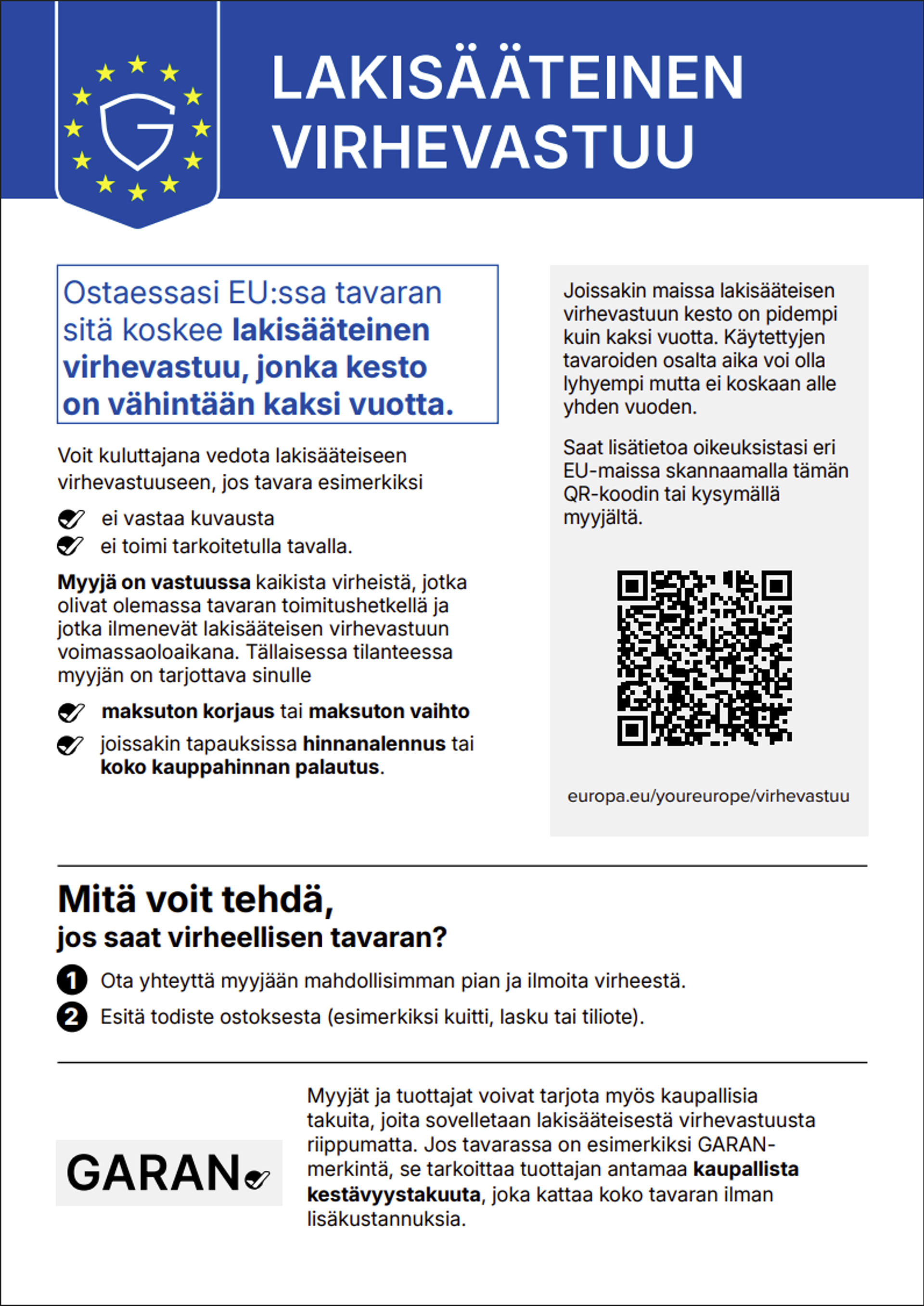 LAKISÄÄTEINEN VIRHEVASTUU